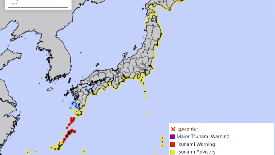 La côte Pacifique du Japon frappée par un tsunami après l'éruption des Tonga